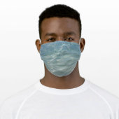 Caribbean Water Abstract Blue Nature Adult Cloth Face Mask (Worn)
