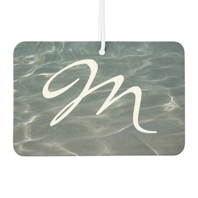 Caribbean Water Abstract Blue Nature Air Freshener (Front)