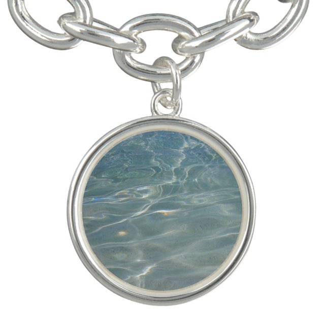 Caribbean Water Abstract Blue Nature Bracelet (Design)