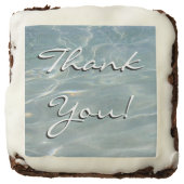 Caribbean Water Abstract Blue Nature Brownie (Front)