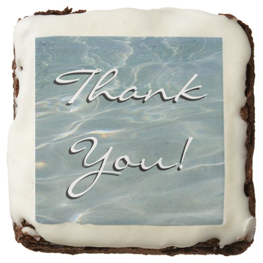 Caribbean Water Abstract Blue Nature Brownie (Front)