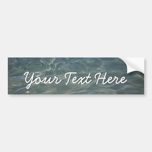 Caribbean Water Abstract Blue Nature Bumper Sticker