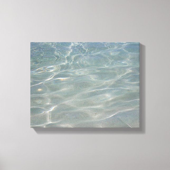Caribbean Water Abstract Blue Nature Canvas Print (Front)