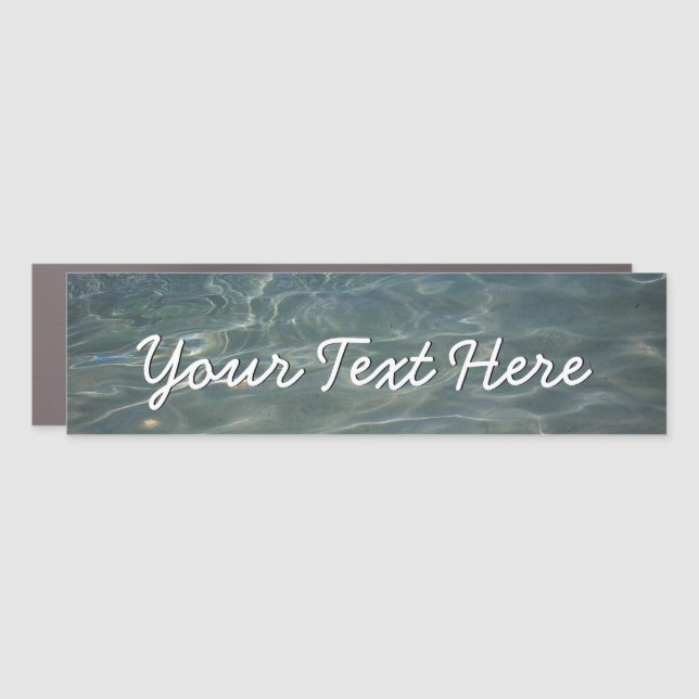 Caribbean Water Abstract Blue Nature Car Magnet (Front)
