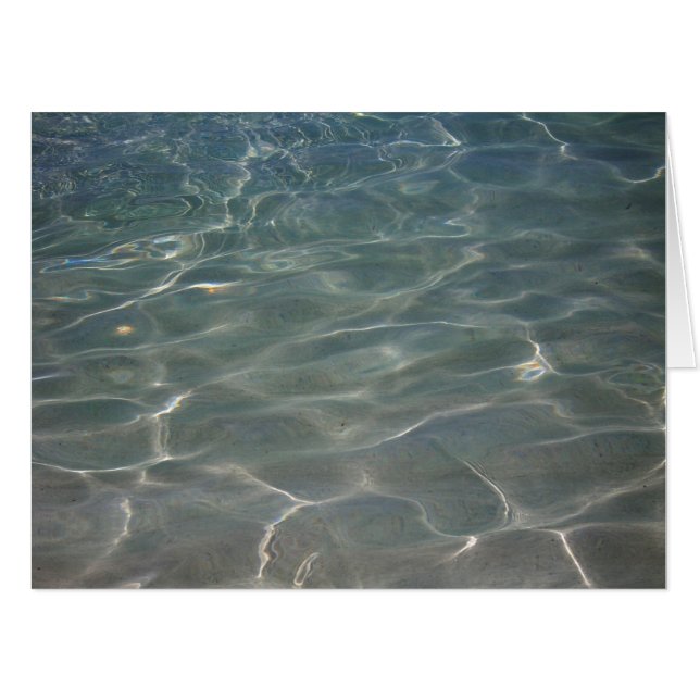 Caribbean Water Abstract Blue Nature Card (Front Horizontal)