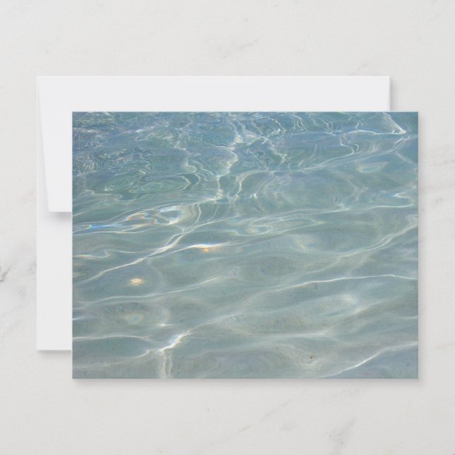 Caribbean Water Abstract Blue Nature Card (Front)