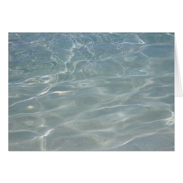 Caribbean Water Abstract Blue Nature Cards (Front Horizontal)