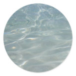 Caribbean Water Abstract Blue Nature Classic Round Sticker