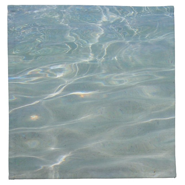 Caribbean Water Abstract Blue Nature Cloth Napkin (Front)