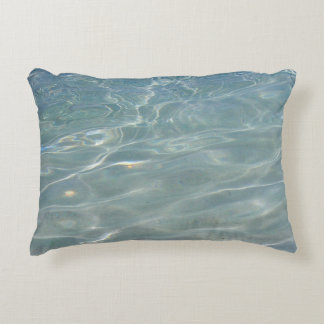 Caribbean Water Abstract Blue Nature Decorative Pillow
