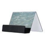 Caribbean Water Abstract Blue Nature Desk Business Card Holder