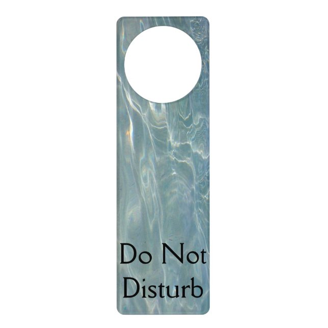 Caribbean Water Abstract Blue Nature Door Hanger (Front)