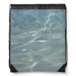 Caribbean Water Abstract Blue Nature Drawstring Bag