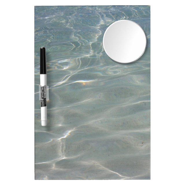 Caribbean Water Abstract Blue Nature Dry Erase Board With Mirror (Front)