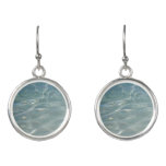 Caribbean Water Abstract Blue Nature Earrings