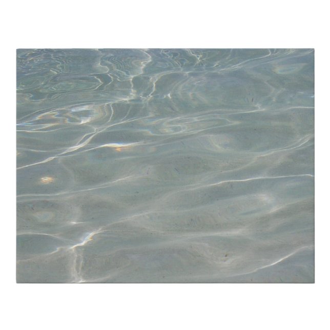 Caribbean Water Abstract Blue Nature Faux Canvas Print (Front)