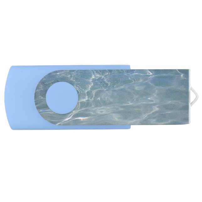 Caribbean Water Abstract Blue Nature Flash Drive (Front)
