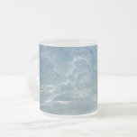 Caribbean Water Abstract Blue Nature Frosted Glass Coffee Mug
