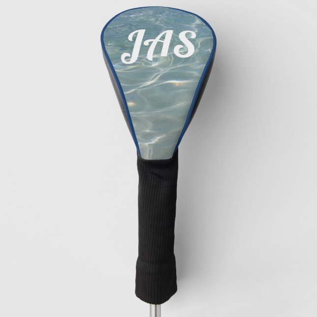Caribbean Water Abstract Blue Nature Golf Head Cover (Front)