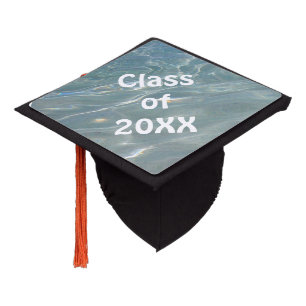 Caribbean Water Abstract Blue Nature Graduation Cap Topper