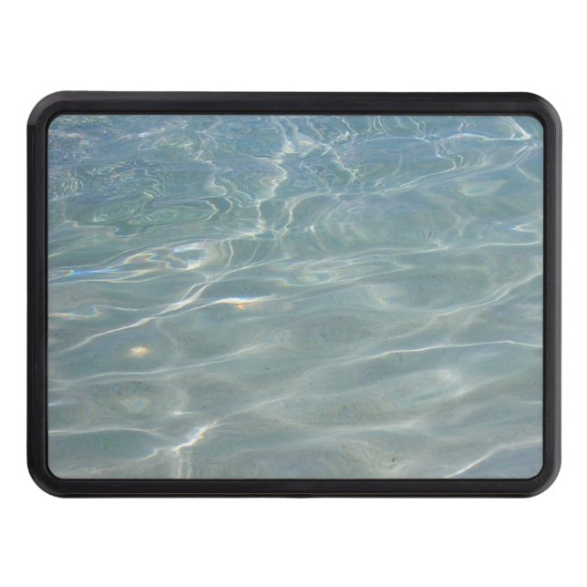 Caribbean Water Abstract Blue Nature Hitch Cover (Front)
