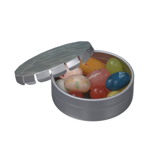 Caribbean Water Abstract Blue Nature Jelly Belly Candy Tin (Opened)