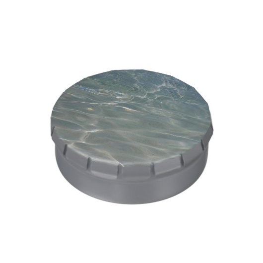 Caribbean Water Abstract Blue Nature Jelly Belly Candy Tin (Side)