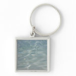 Caribbean Water Abstract Blue Nature Keychain