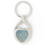 Caribbean Water Abstract Blue Nature Keychain