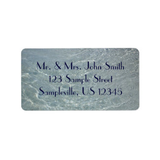Caribbean Water Abstract Blue Nature Label