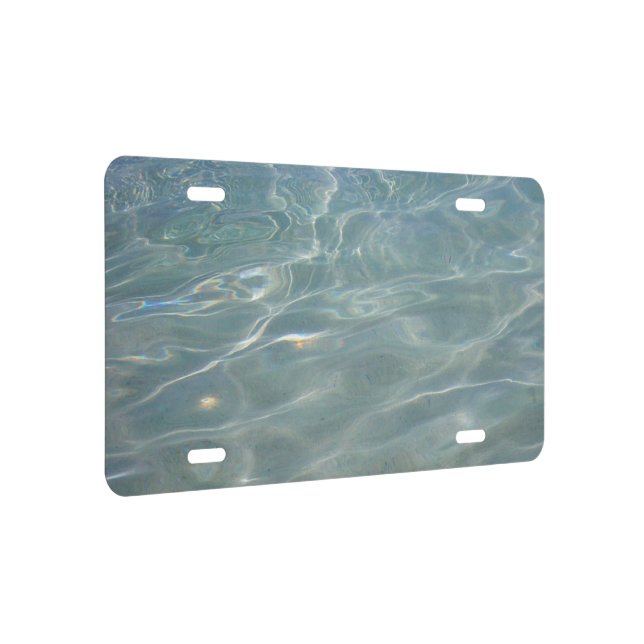 Caribbean Water Abstract Blue Nature License Plate (Right)