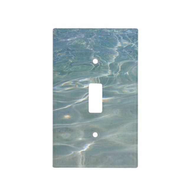 Caribbean Water Abstract Blue Nature Light Switch Cover (Front)