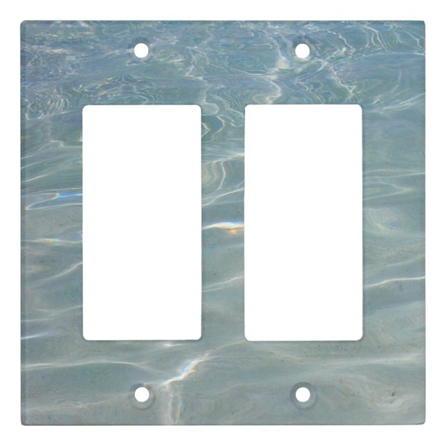 Caribbean Water Abstract Blue Nature Light Switch Cover (Front)