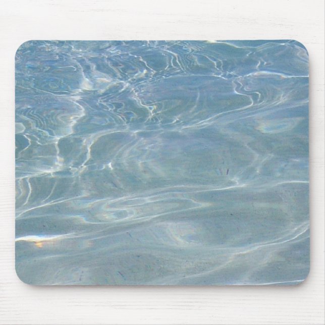 Caribbean Water Abstract Blue Nature Mouse Pad (Front)
