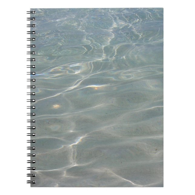 Caribbean Water Abstract Blue Nature Notebook (Front)