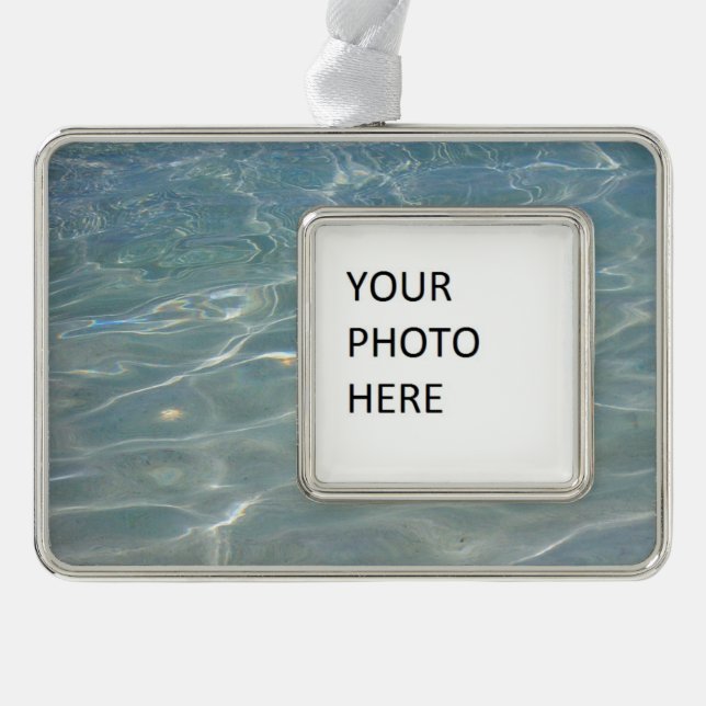 Caribbean Water Abstract Blue Nature Ornament (Front)