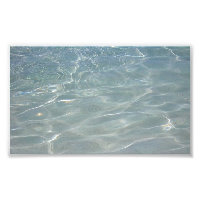 Caribbean Water Abstract Blue Nature Photo Print (Front)
