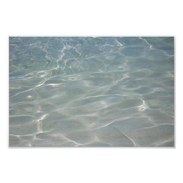 Caribbean Water Abstract Blue Nature Photo Print (Front)