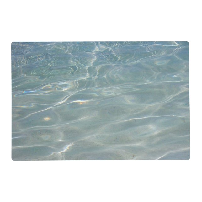 Caribbean Water Abstract Blue Nature Placemat (Front)