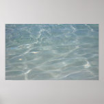 Caribbean Water Abstract Blue Nature Poster