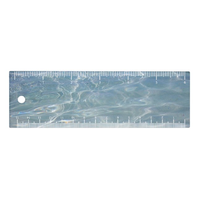 Caribbean Water Abstract Blue Nature Ruler (Front)