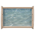 Caribbean Water Abstract Blue Nature Serving Tray