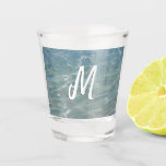 Caribbean Water Abstract Blue Nature Shot Glass