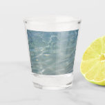 Caribbean Water Abstract Blue Nature Shot Glass