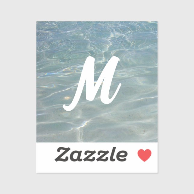 Caribbean Water Abstract Blue Nature Sticker (Sheet)