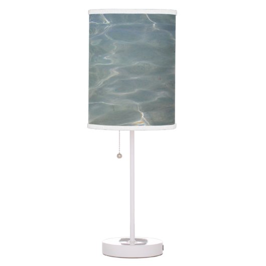 Caribbean Water Abstract Blue Nature Table Lamp (Right)