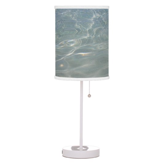 Caribbean Water Abstract Blue Nature Table Lamp (Left)