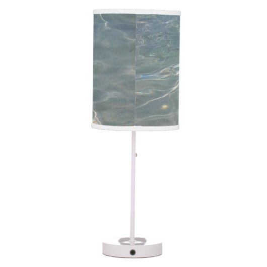 Caribbean Water Abstract Blue Nature Table Lamp (Back)