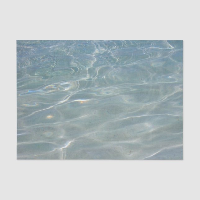 Caribbean Water Abstract Blue Nature Tissue Paper (Front)
