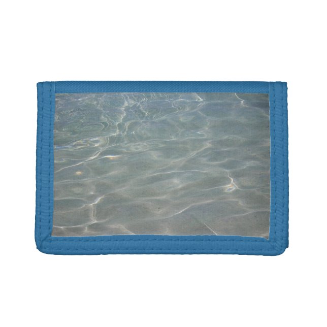 Caribbean Water Abstract Blue Nature Trifold Wallet (Front)